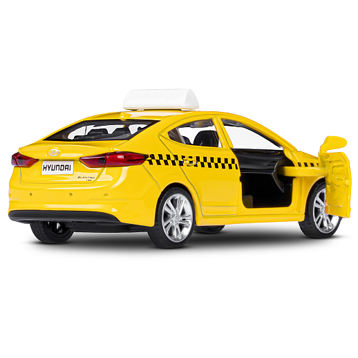 ТМ "Автопанорама" Машинка металлическая 1:40 HYUNDAI ELANTRA, ГОРОДСКОЕ ТАКСИ, откр. двери, инерция, 17,5*12,5*6,5 см в Джамбо Тойз #12