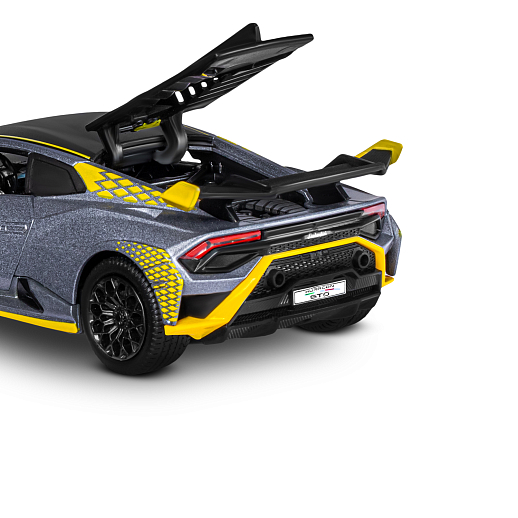 ТМ "Автопанорама" Машинка металлическая, 1:32 Lamborghini STO, серый глянец, откр. двери и багажник, свет, звук, инерция, в/к 17,5*12,5*6,5 см в Джамбо Тойз #19