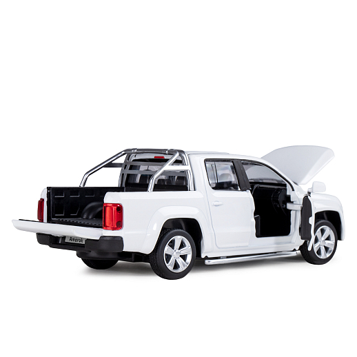 ТМ "Автопанорама" Машинка металлическая 1:30 Volkswagen Amarok, белый, свет, звук, откр. двери, капот и дверка багажника, инерция, в/к 20*10*11 см в Джамбо Тойз #6