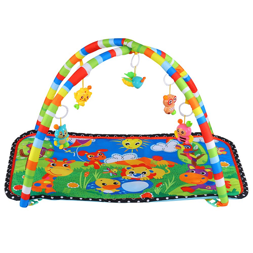 ТМ "Smart Baby"  Детский развивающий коврик с игрушками-погремушками, размер коврика 85х49 см, в/п  60х63х4 см в Джамбо Тойз #3