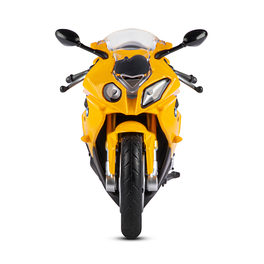 ТМ "Автопанорама" Мотоцикл металл. 1:12 BMW S1000RR, желтый, свободный ход колес, в/к 7,1*11,7*20,6 см в Джамбо Тойз #6