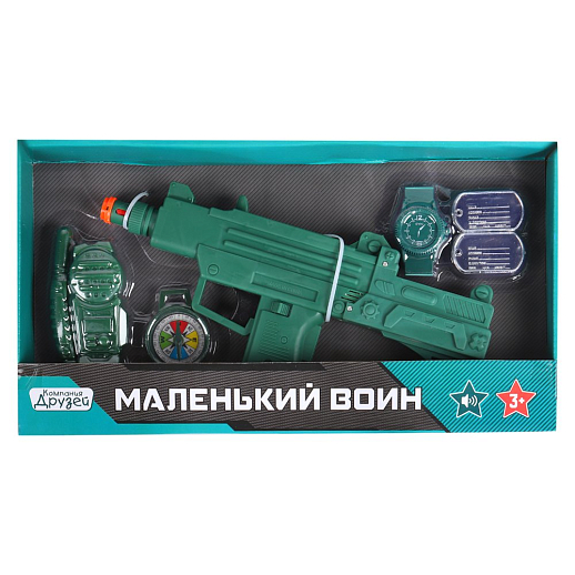 ТМ "КОМПАНИЯ ДРУЗЕЙ", Серия "Маленький воин", Набор "Полиция" со звуком, зеленый, в/к 38*4,5*20,5 см в Джамбо Тойз #3