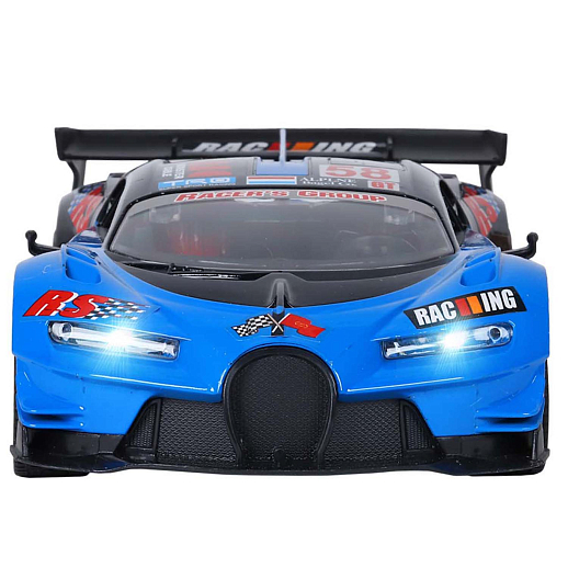 AUTODRIVE Р/У Машина гоночная, М1:14, 27MHz,5 каналов, двери откр. с пульта,пульт-руль, свет,цвет синий,с аккум., в/к 41*7*32см в Джамбо Тойз #7