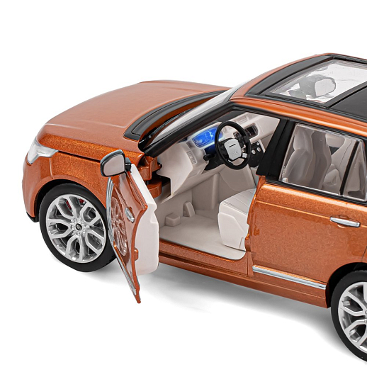 ТМ "Автопанорама" Машинка металлическая 1:26 Range Rover, оранжевый перламутр, откр. двери, капот и багажник, свет, звук, свободный ход колес, в/к 24,5*12,5*10,5 см в Джамбо Тойз #13