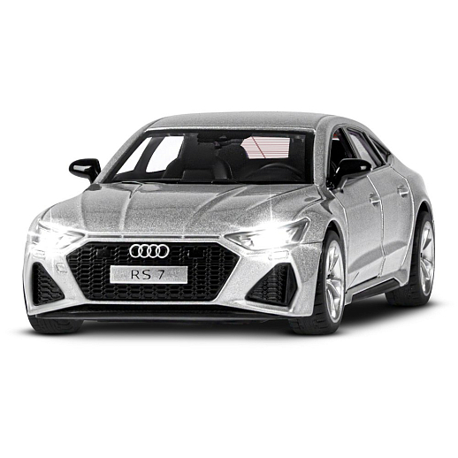 ТМ "Автопанорама" Машинка металл.1:35 Audi RS7 Sportback, серый, откр. двери и капот, свет, звук, инерция в/к 18*9*13,5 см в Джамбо Тойз #6