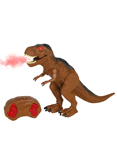 Р/У Динозавр со светом и паром, шагает, трясет головой, кнопка "try me" на корпусе, цвет коричневый, в/к 32*9*27 см в Джамбо Тойз #3
