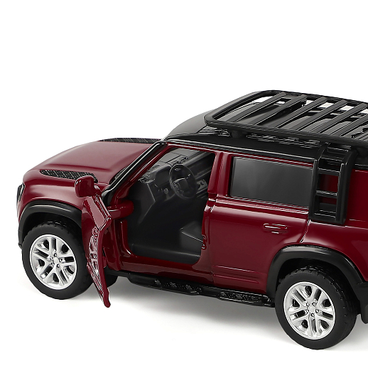 Игрушка для детей: Машинка металлическая 1:43 Land Rover, цвет красный, инерция, артикул JB1251744 в Джамбо Тойз #4
