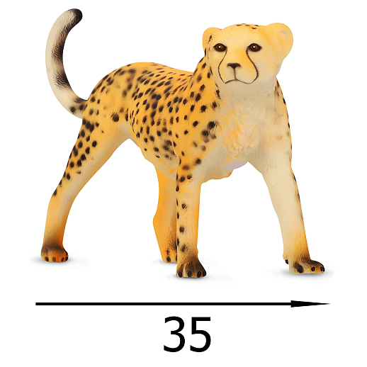 ТМ "КОМПАНИЯ ДРУЗЕЙ", серия "Животные планеты Земля". Леопард, эластичная поверхность с шероховатостями, мягкий наполнитель, бирка, 24,5.0X7.0X18.0 в Джамбо Тойз