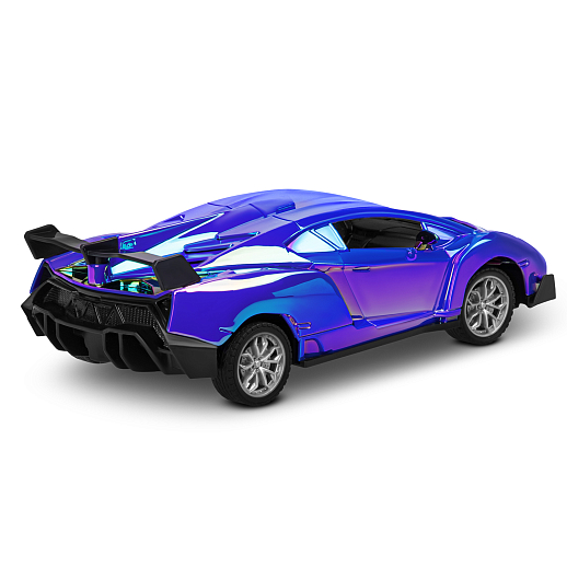 Р/У машинка 1:24,5 каналов,двери откр. с пульта,свет,цвет синий бензин,в/к 30,3х7,7х12см в Джамбо Тойз #5