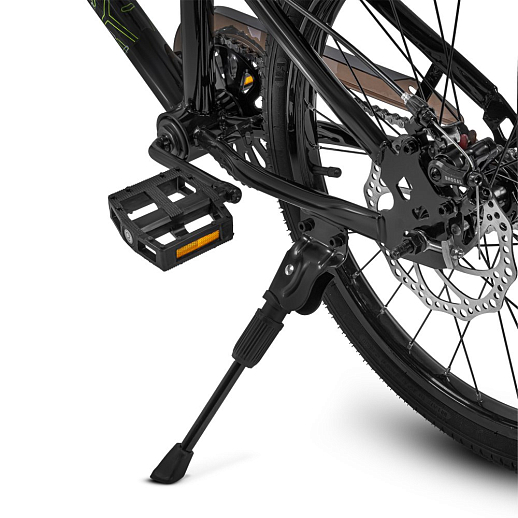 Велосипед двухколёсный CITYRIDE, модель CR-B2-14F7, рама сталь, колеса 20", дисковые тормоза, цвет чёрный-зелёный в Джамбо Тойз #7