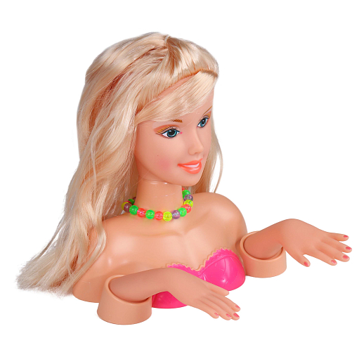 ТМ "Amore Bello" Кукла-модель для причесок и маникюра, в комплекте расческа, резинки для волос, диадема, бусы, зеркальце, в/к 27*11,5*25,5 см в Джамбо Тойз #5