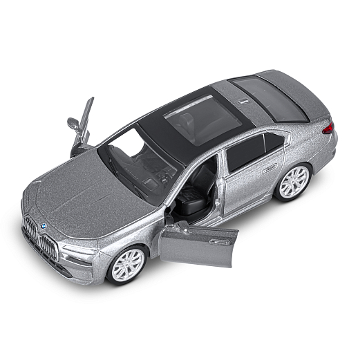 ТМ "Автопанорама" Машинка металл. 1:47 BMW I7, серый, инерция, откр. двери, в/к 17,5*12,5*6,5 см в Джамбо Тойз #12