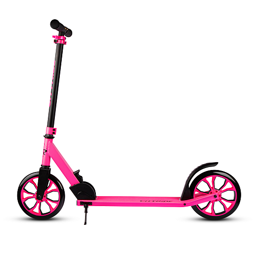 Двухколесный самокат CITYRIDE 200, ал. 50/50%, t-bar сталь, грипсы 135мм TPR, колеса PU 200/200, 86A, подножка, abec 9 в Джамбо Тойз #3