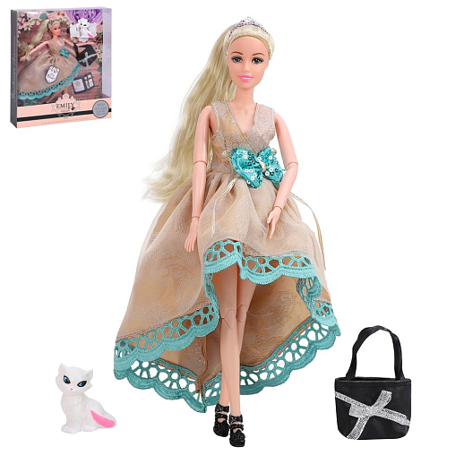 Кукла "Принцесса" с шарнирными руками и ногами, в комплекте домашний питомец, аксессуары, в/к 28х6х32,5 см в Джамбо Тойз