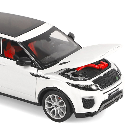 ТМ "Автопанорама" Машинка металлическая 1:24 Land Rover Range Rover Evoque HSE 2017, белый, откр. двери и капот, свет, звук, свободный ход колес, в/к 24,5*12,5*10,5 см в Джамбо Тойз #15