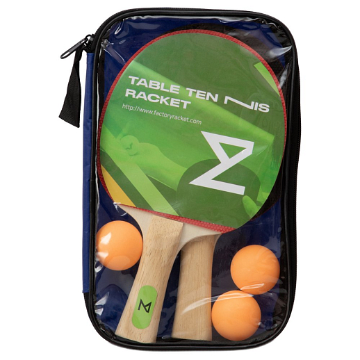 Набор для настольного тенниса в сумке, 2 ракетки + шарики ABS 3 шт., сумка PP+прозр. ПВХ в Джамбо Тойз #6