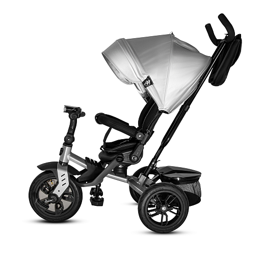 Детский трехколесный велосипед с ручкой CITY-RIDE LUNAR. Поворотное сиденье 360, складная крыша D600, подножки, надувные колеса 12/10, фара в Джамбо Тойз #5