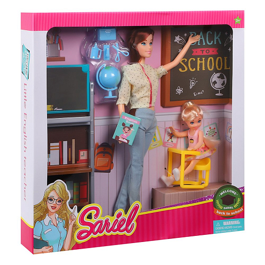 Игровой набор "Школа", в комплекте две куклы, мебель, аксессуары, в/к 32*6*32,5 см в Джамбо Тойз #2