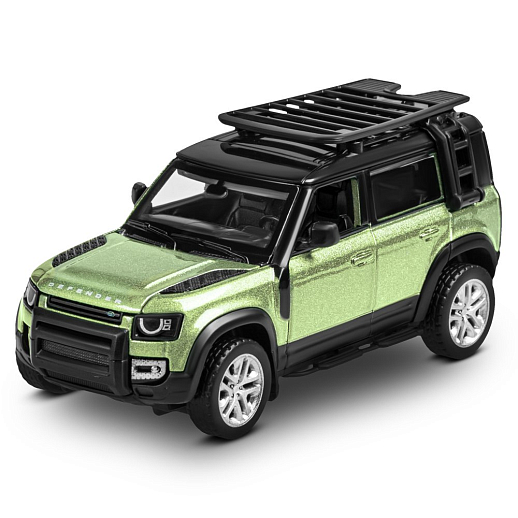 Машинка металлическая 1:43 2020 Land Rover Defender 110, зеленый, тюнинг, откр. двери, свободный ход колес, в/к 23,5*10*4 см в Джамбо Тойз #29