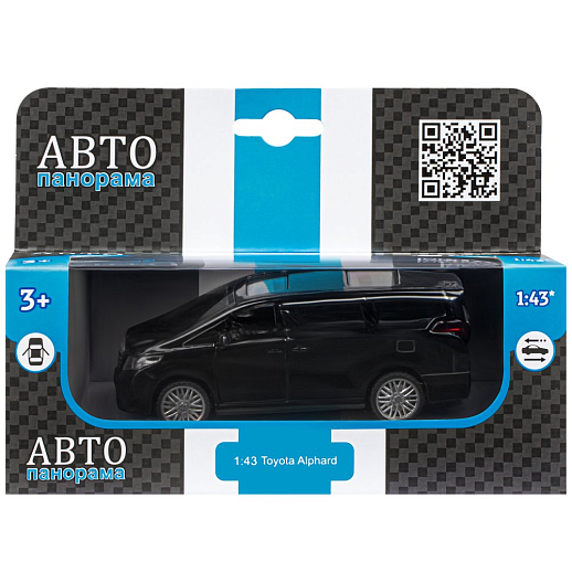 ТМ "Автопанорама" Машинка металлическая 1:43 Toyota Alphard, черный, откр. двери, инерция, в/к 17,5*12,5*6,5 см в Джамбо Тойз #3
