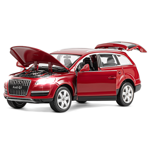 ТМ "Автопанорама" Машинка металлическая 1:24 Audi Q7, бордовый, откр. двери, капот и багажник, свободный ход колес, в/к 24,5*12,5*10,5 см в Джамбо Тойз #5