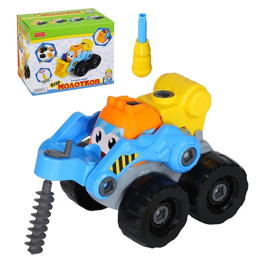 Развивающая игрушка для малышей "Строительная машинка", в/к 20*13,5*16,5 см в Джамбо Тойз