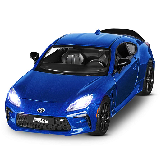 Игрушка для детей: Машинка металлическая1:28 Toyota, цвет синий, свет, звук, инерция, артикул JB1251783 в Джамбо Тойз #4