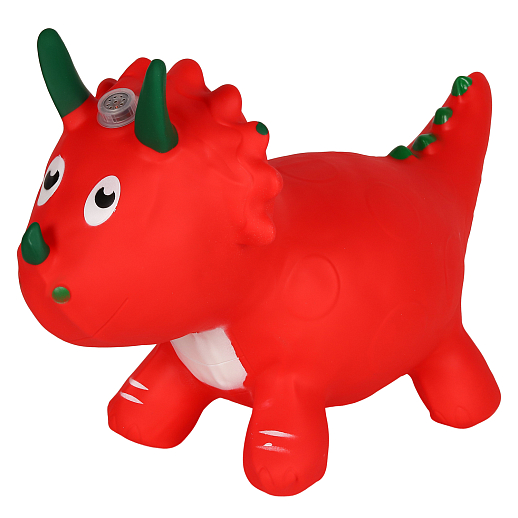 Животное-прыгун "Динозавр" со звуком, 1575г, ПВХ, цвет красный, 42*41*46 см в Джамбо Тойз