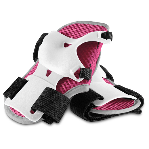 "CITY-RIDE" Комплект (ролики, защита, шлем, сумка), передне колесо со светом, колеса PU, подшипник ABEC 7, цвет белый-розовый в н/сумке, в/к в Джамбо Тойз #4