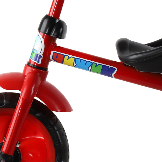 3х колесный велос. "Чижик", колеса пластик 10/8, сиденье жестк., цвет красный в Джамбо Тойз #4