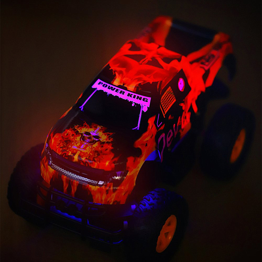 Р/У_Монстр-трак с 3D подсветкой корпуса,М1:16,4 канала,с аккум,цв.оранж., в/к 31,5*16,5*17см в Джамбо Тойз #6