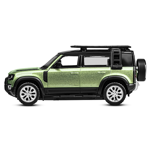 Машинка металлическая 1:43 2020 Land Rover Defender 110, зеленый, тюнинг, откр. двери, свободный ход колес, в/к 23,5*10*4 см в Джамбо Тойз #7