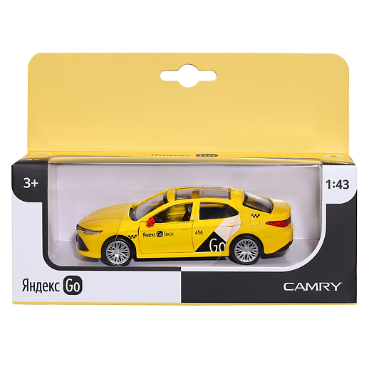 Яндекс Go Машинка металлическая 1:43 Toyota Camry, желтый, инерция, откр. двери, 17,5*12,5*6,5 см в Джамбо Тойз #2