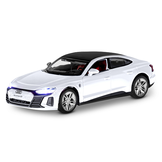 Машинка металлическая 1:36 Audi RS e-tron GT с зарядной станцией, белый, свет, звук, откр. двери и капот, инерция, в/к 20,6*9,*9 см в Джамбо Тойз #5