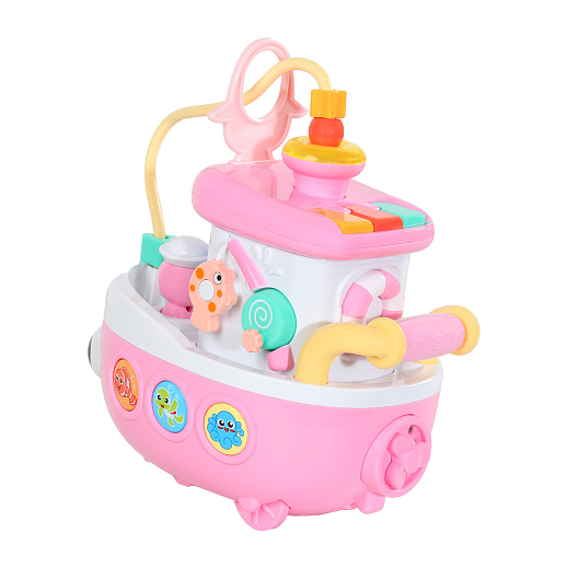 ТМ "Smart Baby" Развивающая игрушка "Кораблик" цвет розовый, 29 звуков, стихов, мелодий. Сказки и потешки. Свет, звук, регулирующаяся громкость, в/к 26,5x17x26,8 см в Джамбо Тойз #3