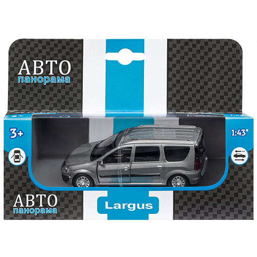 ТМ "Автопанорама" Машинка металлическая 1:43, LADA LARGUS серая, откр. 2 двери., инерция в Джамбо Тойз #16