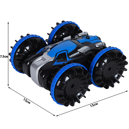 AUTODRIVE Р/У Перевертыш-амфибия, 2.4GHz, 4WD, переворот,разворот на 360,аккум. в компл., синий, в/к 29*22*8см в Джамбо Тойз #10