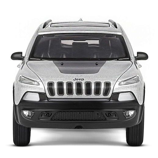 ТМ "Автопанорама" Машинка металл. 1:32 Jeep  Cherokee, серебряный, инерция, свет, звук, откр. двери и багажник, в/к 17,5*13,5*9 см в Джамбо Тойз #11