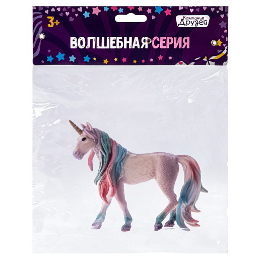 ТМ "КОМПАНИЯ ДРУЗЕЙ", серия "Животные планеты Земля", игрушка "Единорог", сиреневый, в/п 18*4,3*10,8 см в Джамбо Тойз #5