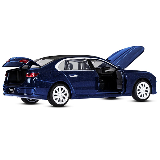 ТМ "Автопанорама" Машинка металлическая, 1:24 BMW I7, голубой, откр. двери и капот, свет, звук, свободный ход колес, в/к 25,3*13,7*5.5 см в Джамбо Тойз #6