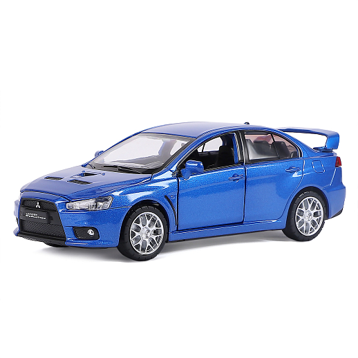 ТМ "Автопанорама" Машинка металлическая 1:32 Mitsubishi Lancer Evolution, синий, откр. двери, капот и багажник, свет, звук, инерция, в/к 17,5*12,5*6,5 см в Джамбо Тойз #5