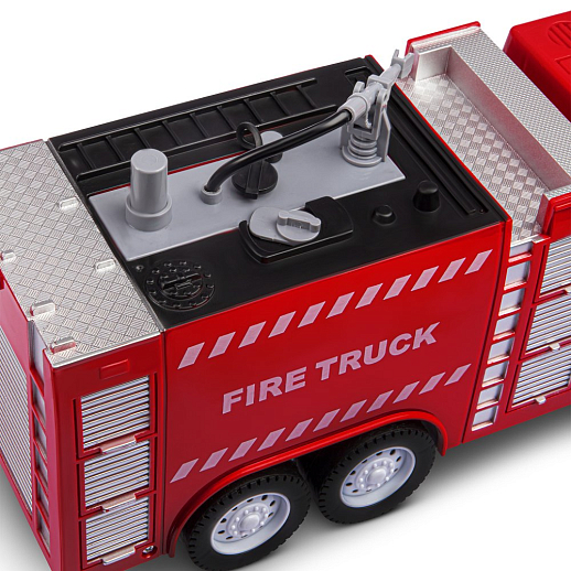 Фрикционная машина "Пожарная" на бат.,со светом и звуком, стреляет водой, красный, в/к 35,5х12,5х19,5 см в Джамбо Тойз #5