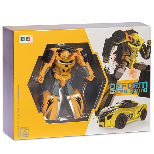 Робот-трансформер, трансформация в машинку, цвет желтый, в/к 27*7*19см в Джамбо Тойз #3