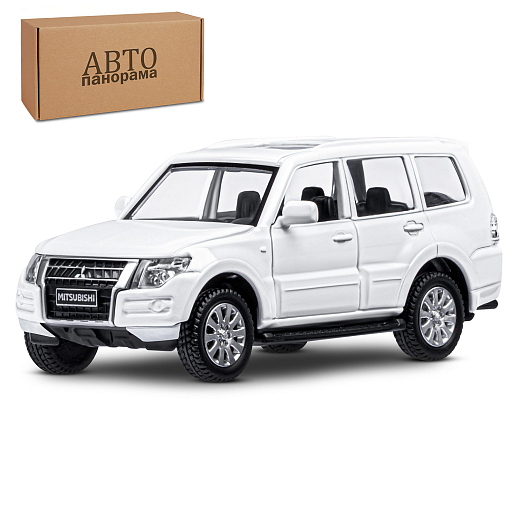 ТМ "Автопанорама" Машинка металлическая 1:43 Mitsubishi Pajero 4WD Turbo,белый, откр. двери, инерция, в/к 16*7,5*5 см в Джамбо Тойз