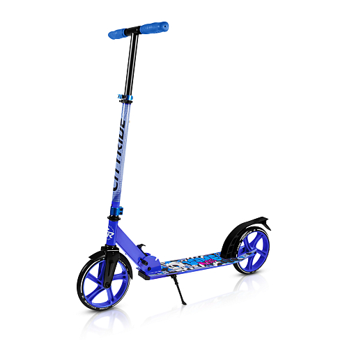 2хкол. самокат CITYRIDE 200, сталь 100%, грипсы 135мм TPR, колеса PU 200/200 мм. Синий в Джамбо Тойз #2