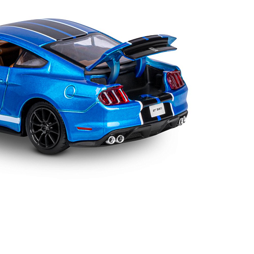 ТМ "Автопанорама" Машинка металлическая 1:32 Ford Shelby GT350, синий, свет, звук, откр. двери, капот и багажник, инерция, в/к 17,5*13,5*9 см в Джамбо Тойз #17