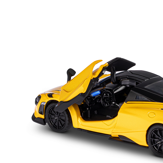 ТМ "Автопанорама" Машинка металлическая, 1:31 McLaren 765 LT, желтый, открываются двери, свет, звук, инерция, в/к 18*13,5*9 см в Джамбо Тойз #15