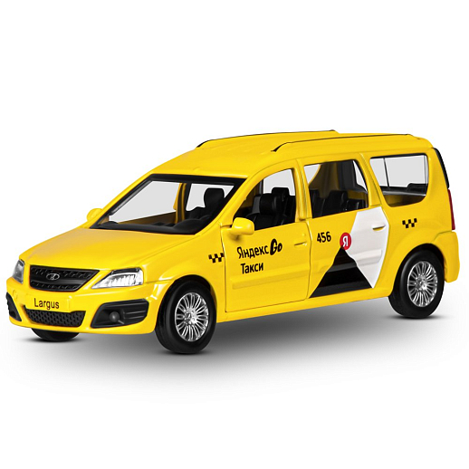Яндекс Go Машинка металлическая 1:43 Lada Largus, желтый, инерция, откр. двери, 17,5*12,5*6,5 см в Джамбо Тойз #2
