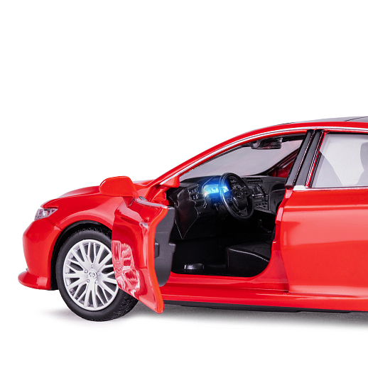ТМ "Автопанорама" Машинка металлическая 1:34 Toyota Camry, красный, свет, звук, откр. двери, капот и багажник, инерция, в/к 17,5*13,5*9 см в Джамбо Тойз #5