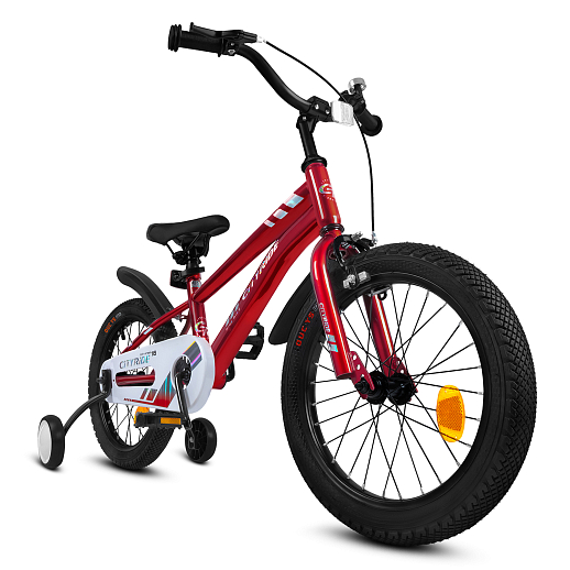 Велосипед CITYRIDE 16", модель CR-B2-07F41, рама сталь, обода алюминий, ножной тормоз, балансирные колёса, цвет красный хамелеон в Джамбо Тойз #11